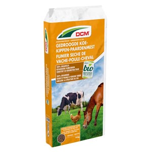 DCM Gedroogde Koe-Kippen-Paardenmest